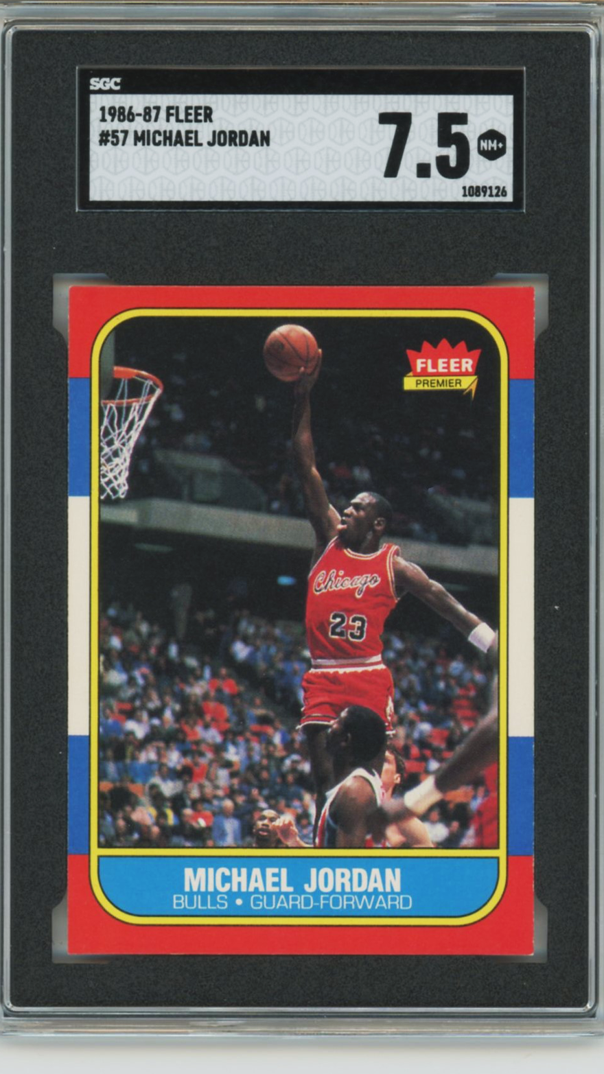 1986 Michael Jordan Fleer Rookie #57 SGC 7.5