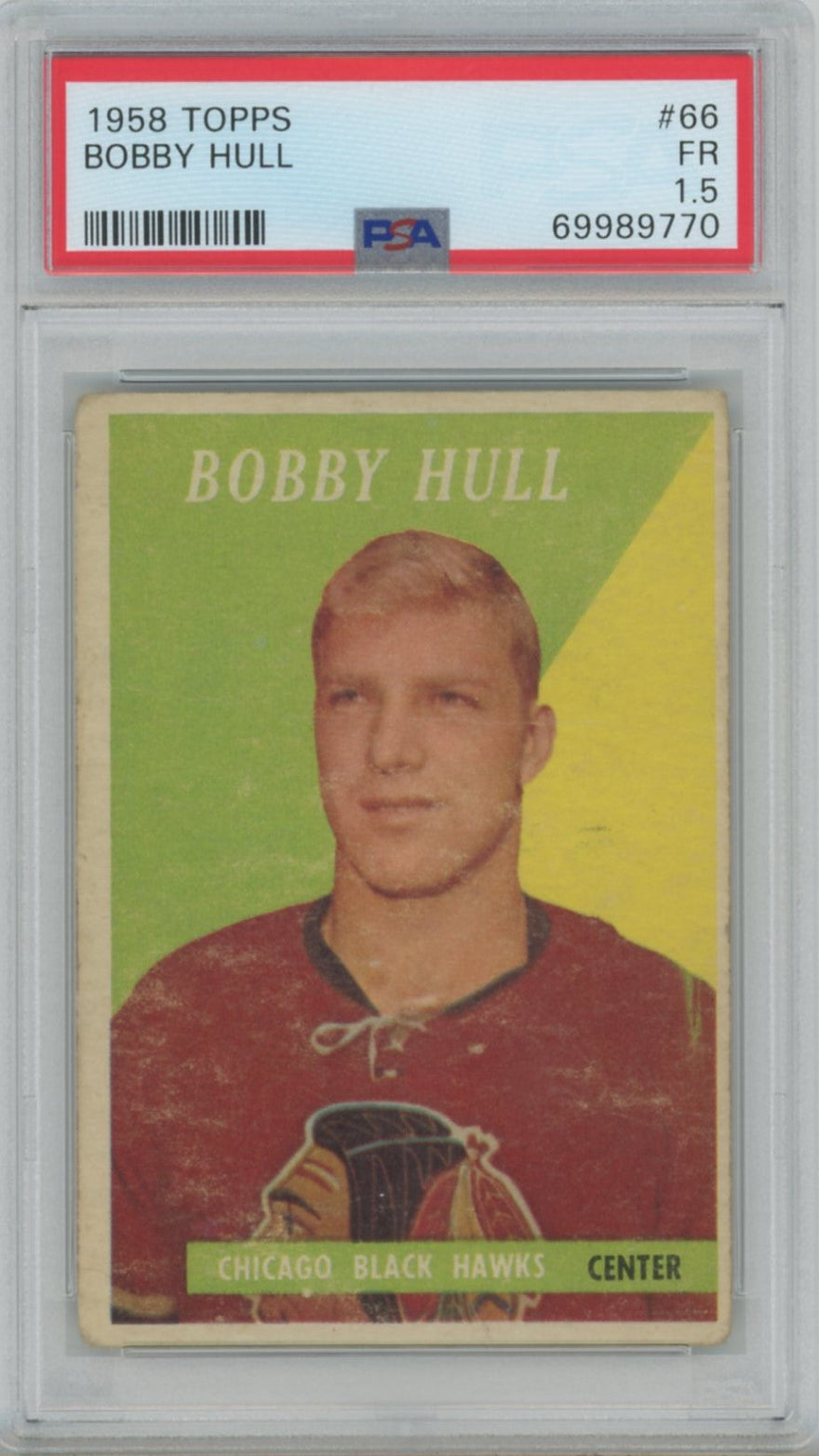 1958 Topps Bobby Hull #66 PSA 1.5