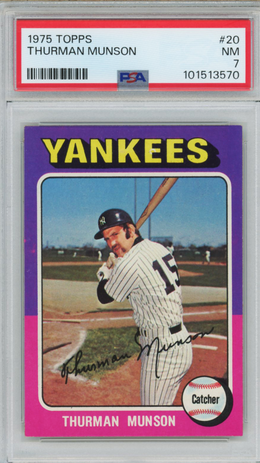 1975 Topps Thurman Munson #20 PSA 7