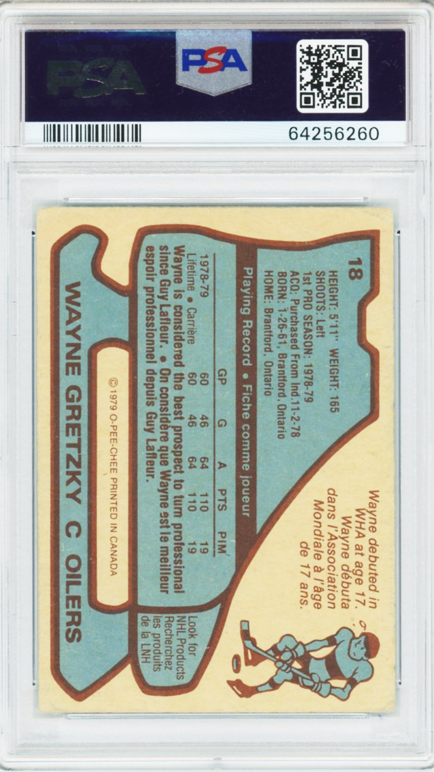 1979 OPC Wayne Gretzky Rookie PSA 1
