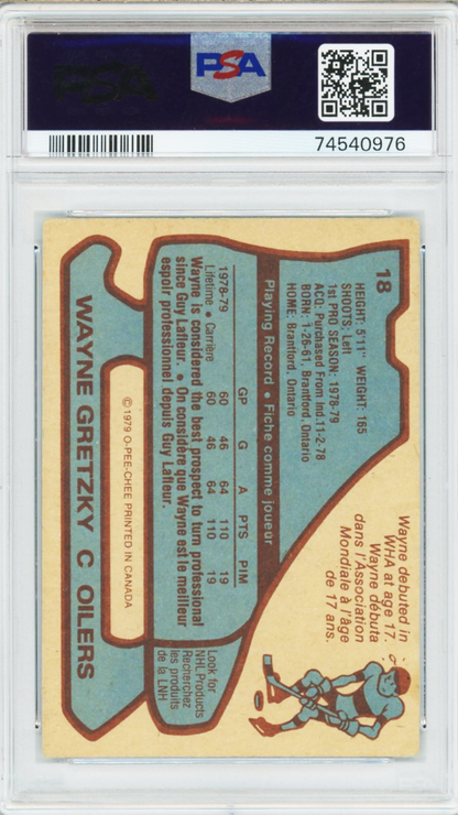1979 OPC Wayne Gretzky Rookie PSA 2