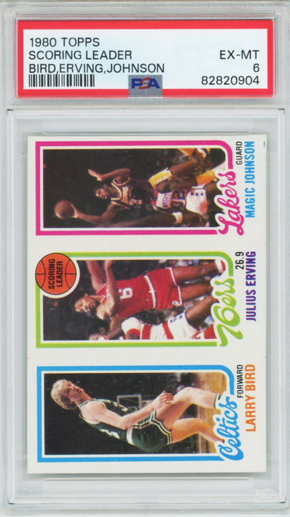 1980 Topps Larry Bird/Magic Johnson Rookie #34 PSA 6