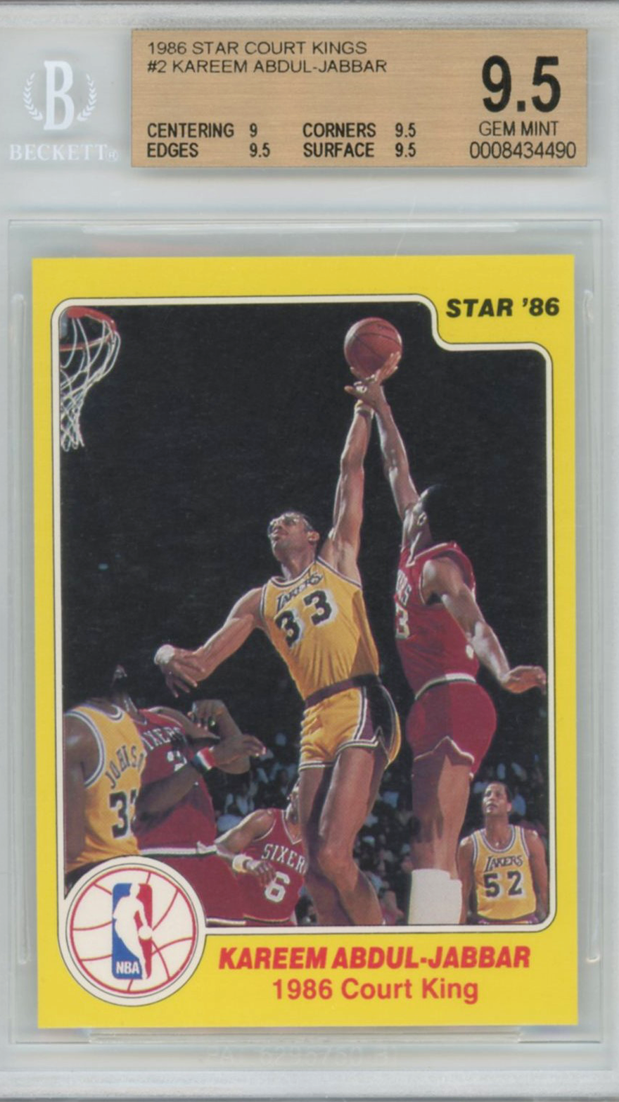 1986 Star Court Kings Kareem Abdul-Jabbar #2 BGS 9.5