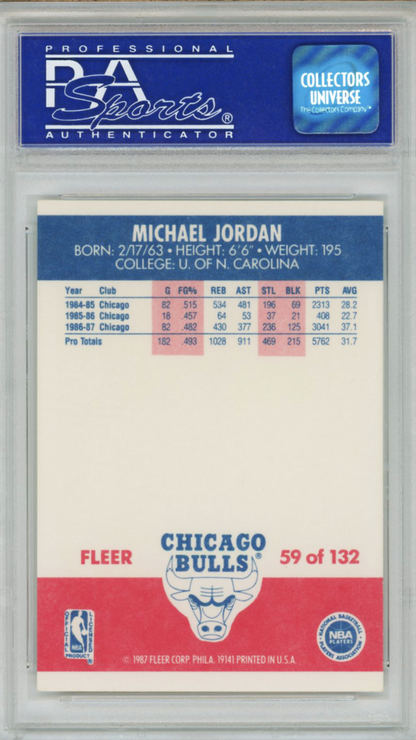 1987 Fleer Michael Jordan #59 PSA 8
