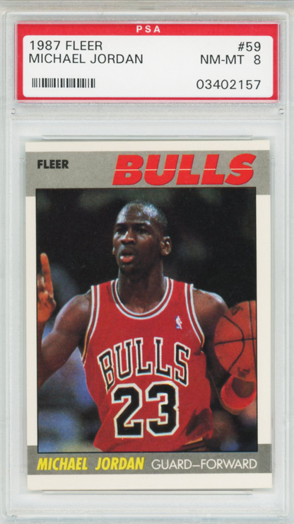 1987 Fleer Michael Jordan #59 PSA 8