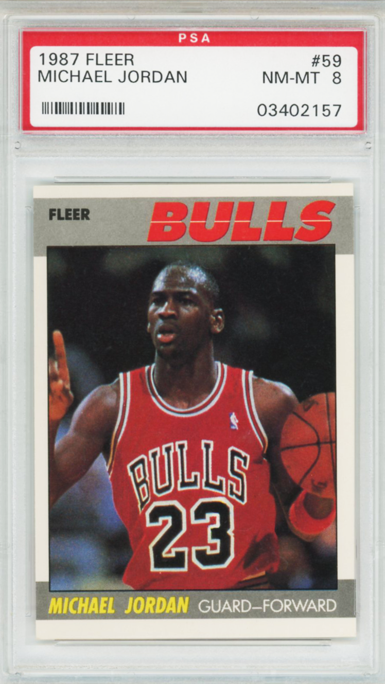1987 Fleer Michael Jordan #59 PSA 8