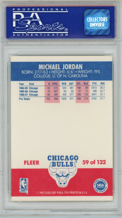 1987 Fleer Michael Jordan #59 PSA 8