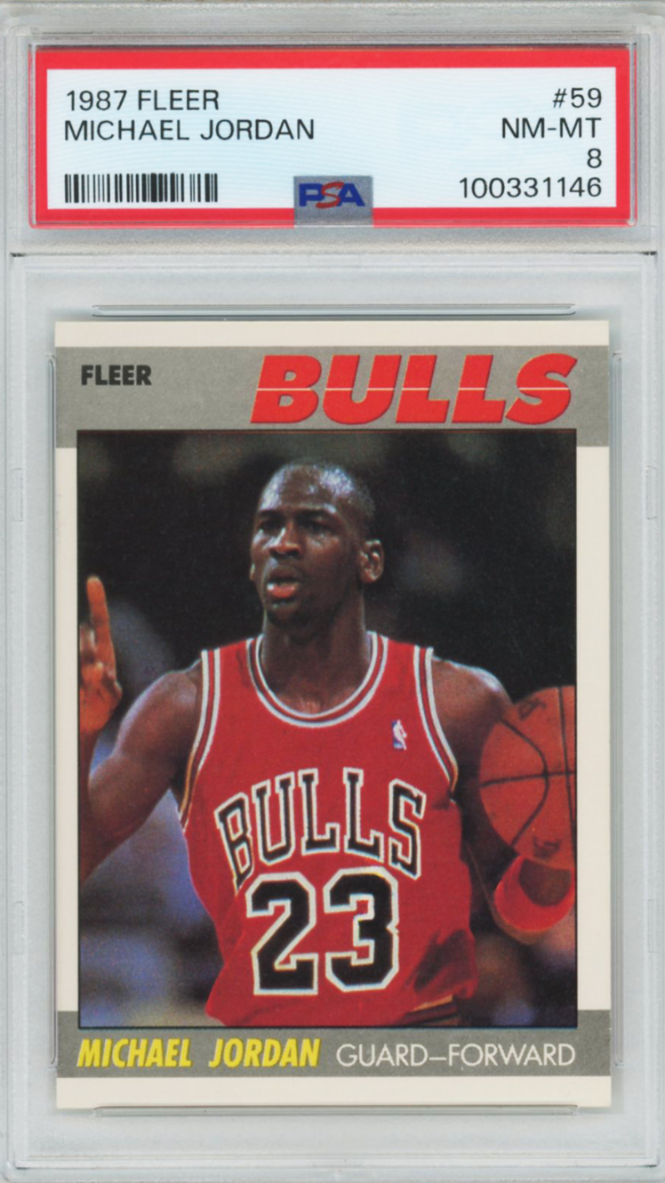 1987 Fleer Michael Jordan #59 PSA 8