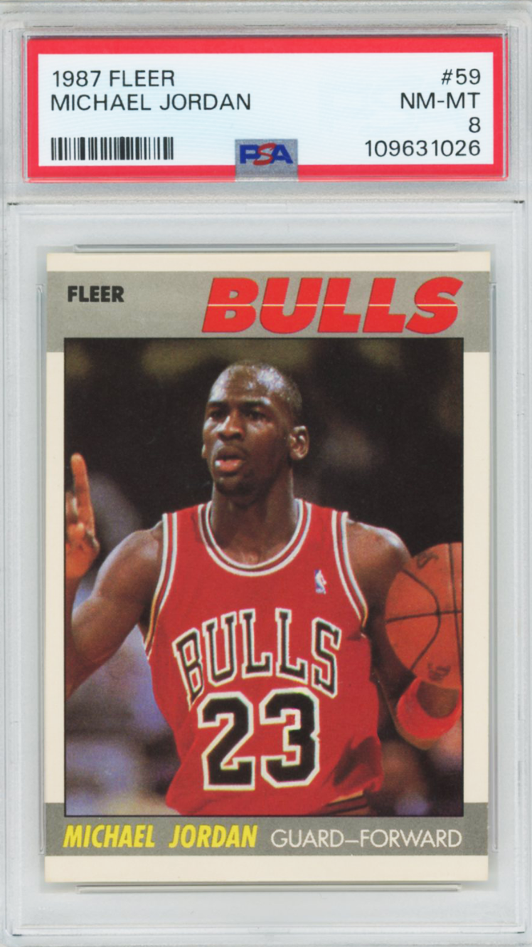 1987 Fleer Michael Jordan #59 PSA 8
