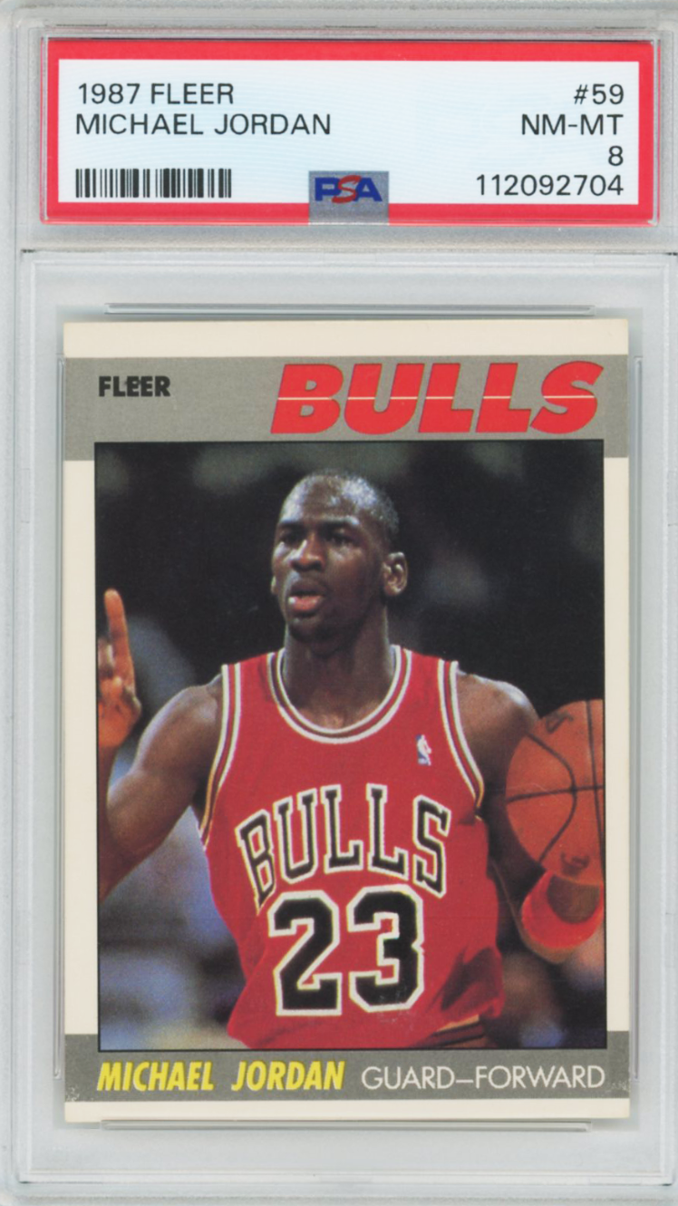 1987 Fleer Michael Jordan #59 PSA 8