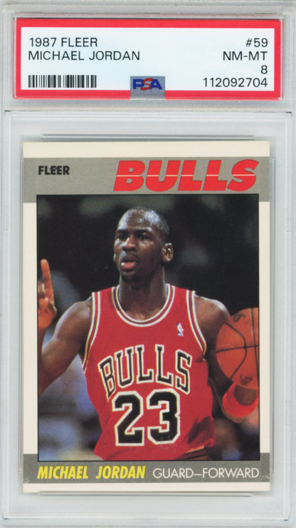 1987 Fleer Michael Jordan #59 PSA 8