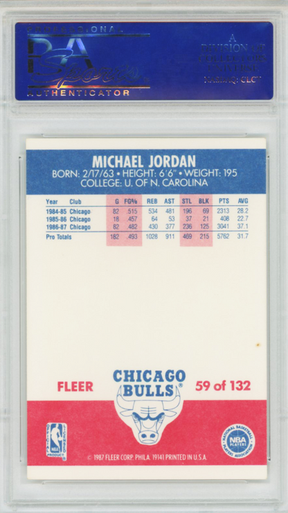 1987 Fleer Michael Jordan #59 PSA 8
