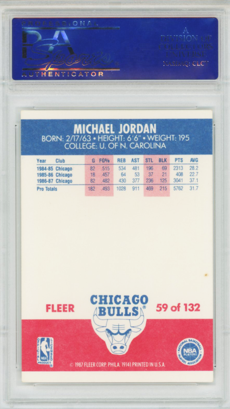1987 Fleer Michael Jordan #59 PSA 8