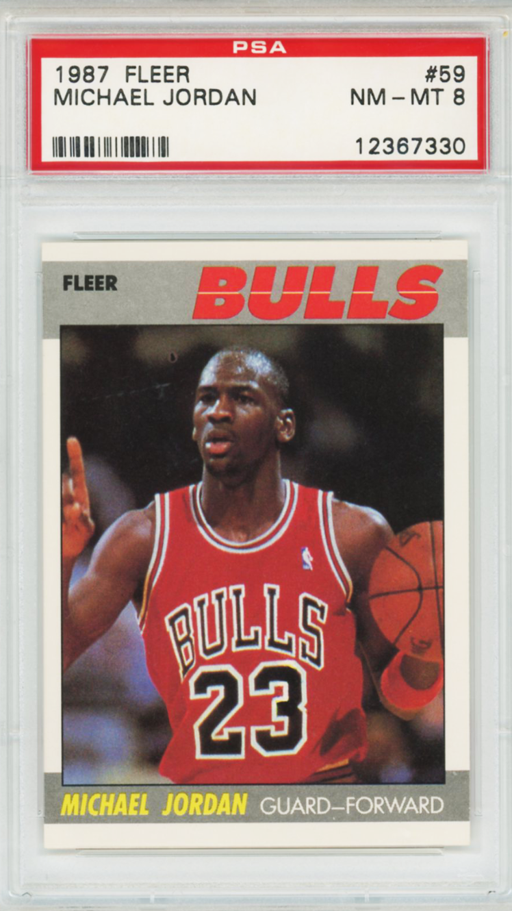 1987 Fleer Michael Jordan #59 PSA 8