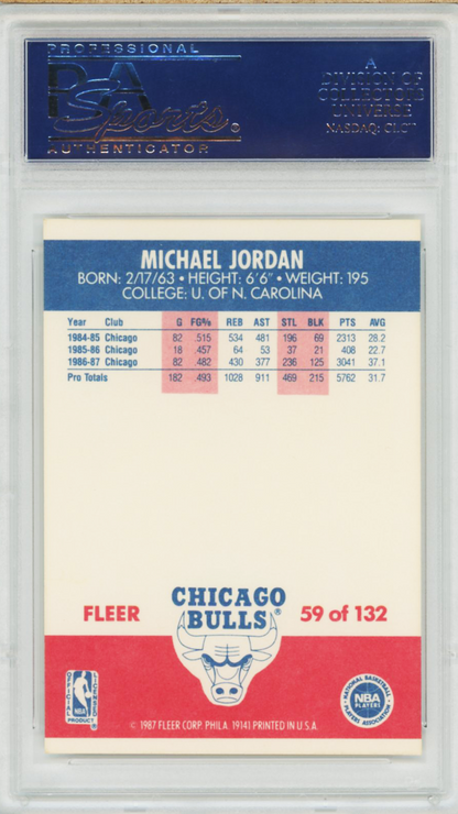 1987 Fleer Michael Jordan #59 PSA 8