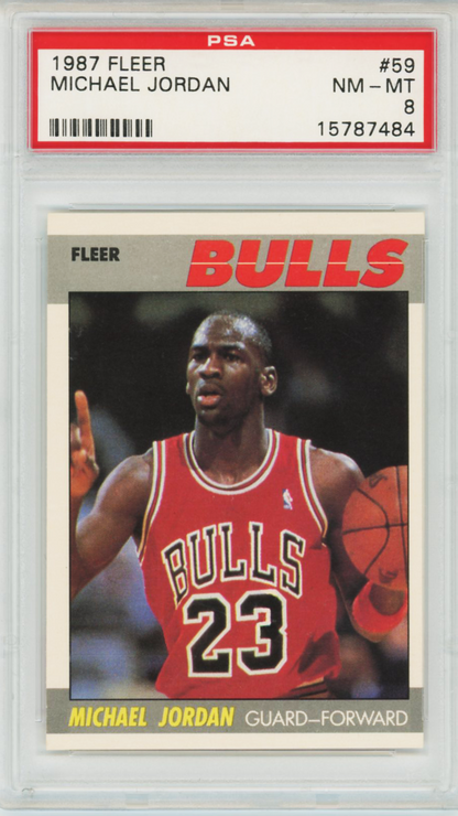 1987 Fleer Michael Jordan #59 PSA 8