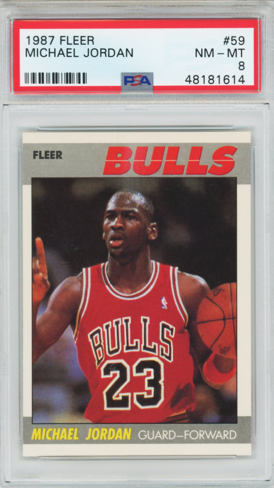 1987 Fleer Michael Jordan #59 PSA 8