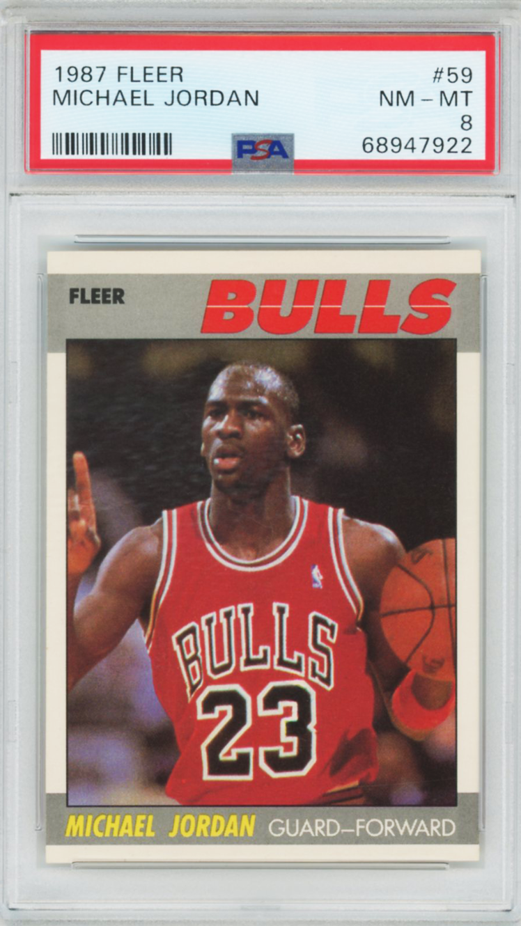 1987 Fleer Michael Jordan #59 PSA 8