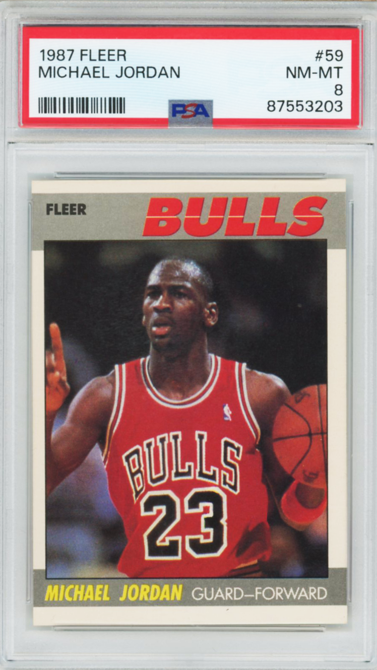 1987 Fleer Michael Jordan #59 PSA 8
