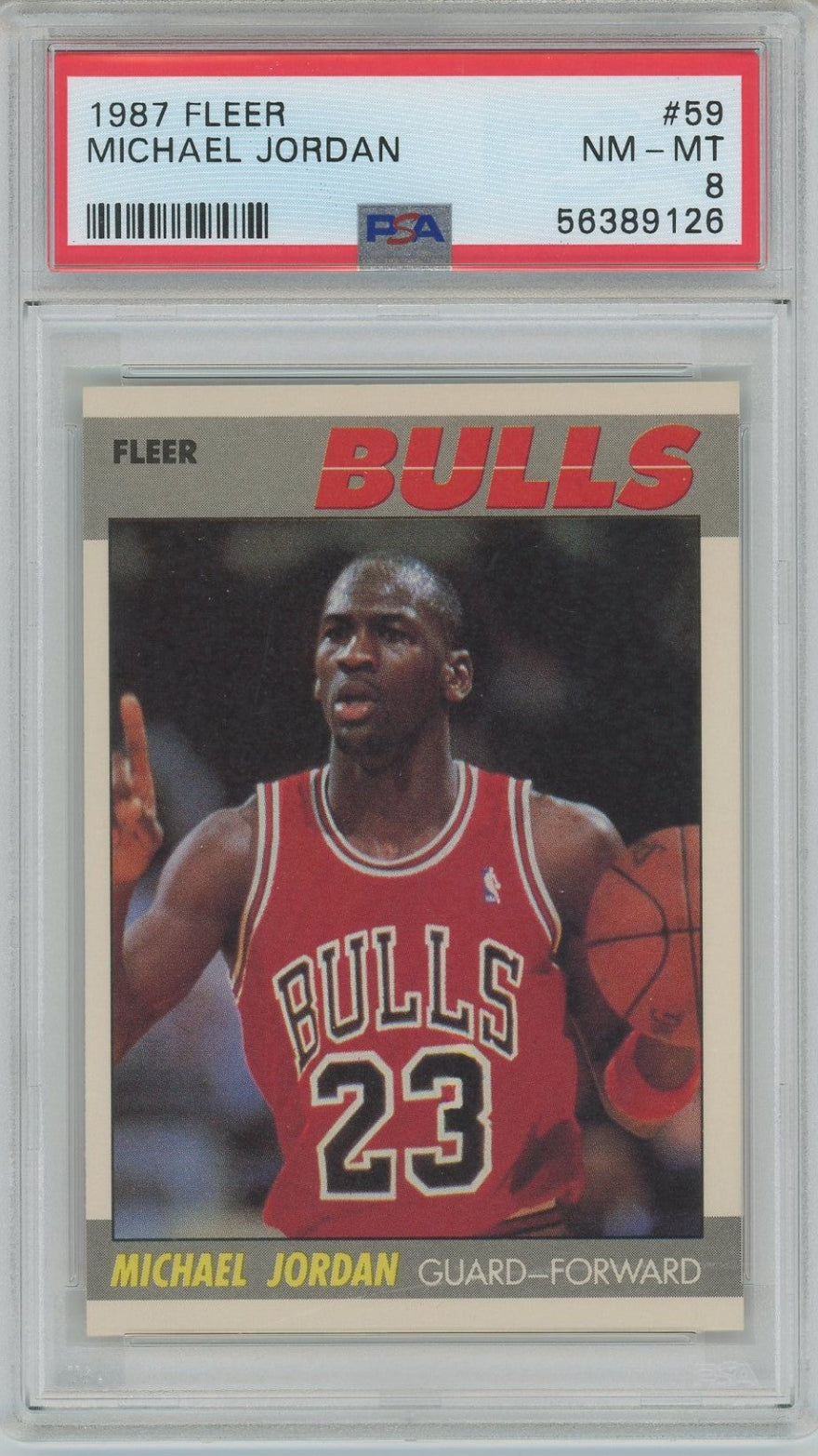 1987 Michael Jordan Fleer #59 PSA 8
