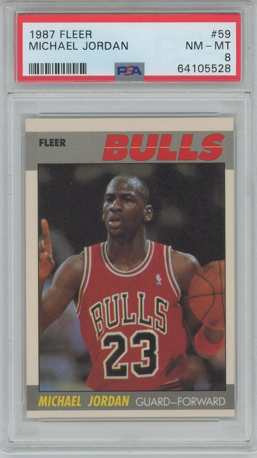 1987 Michael Jordan Fleer #59 PSA 8
