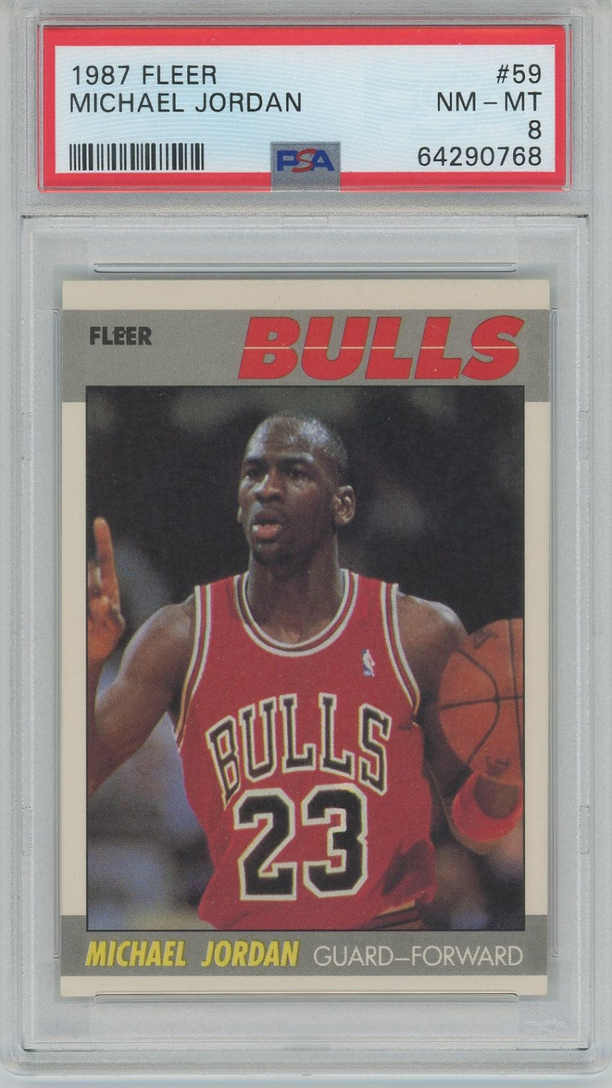 1987 Michael Jordan Fleer #59 PSA 8