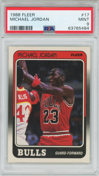 1988 Fleer Michael Jordan #17 PSA 9