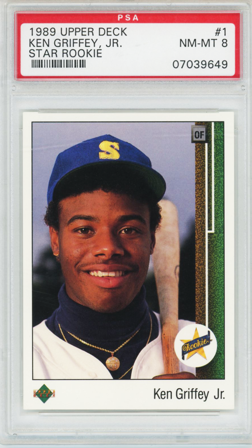 1989 Upper Deck Ken Griffey Jr. Rookie #1 PSA 8