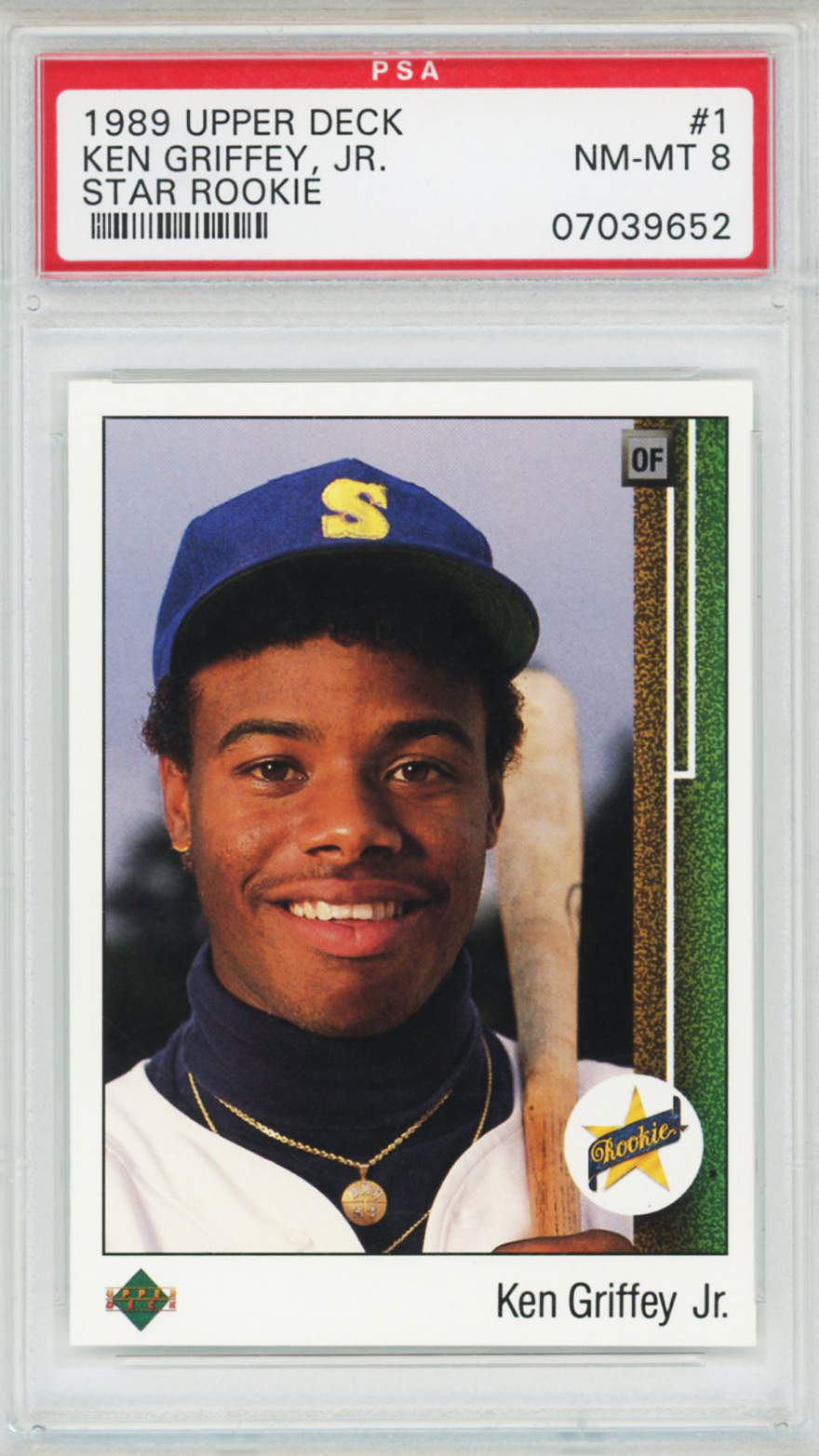 1989 Upper Deck Ken Griffey Jr. Rookie #1 PSA 8
