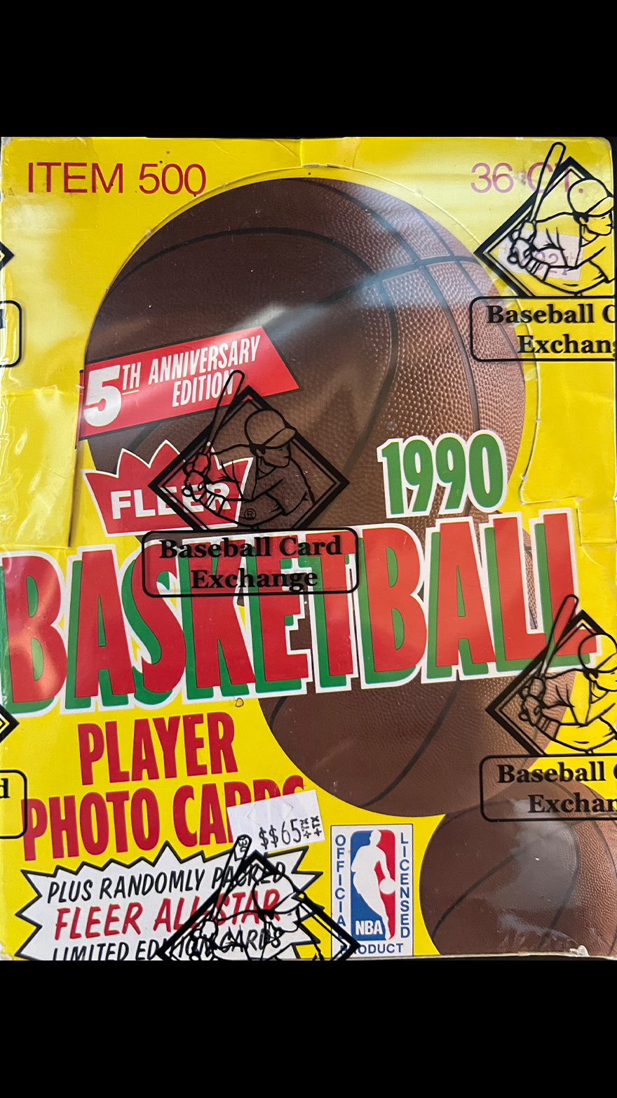 1990 Fleer Basketball Wax Box BBCE