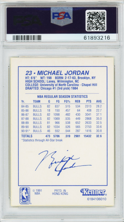 1991 Kenner Starting Lineup - Dribbling Michael Jordan PSA 9