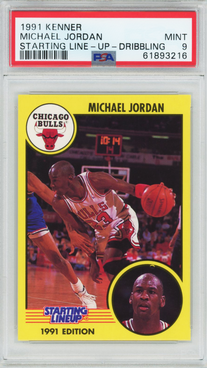 1991 Kenner Starting Lineup - Dribbling Michael Jordan PSA 9