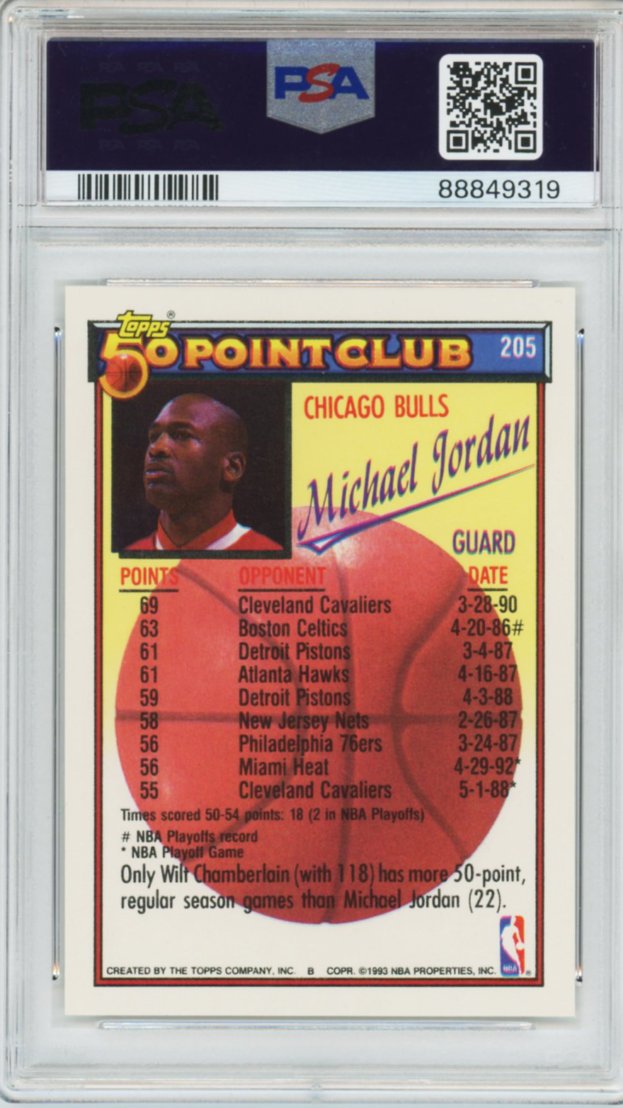 1992 Topps Michael Jordan #205 PSA 10
