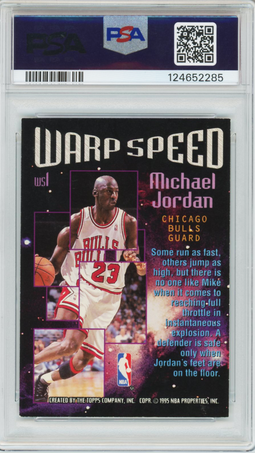 1995 Stadium Club Warp Speed Michael Jordan #WS1 PSA 7