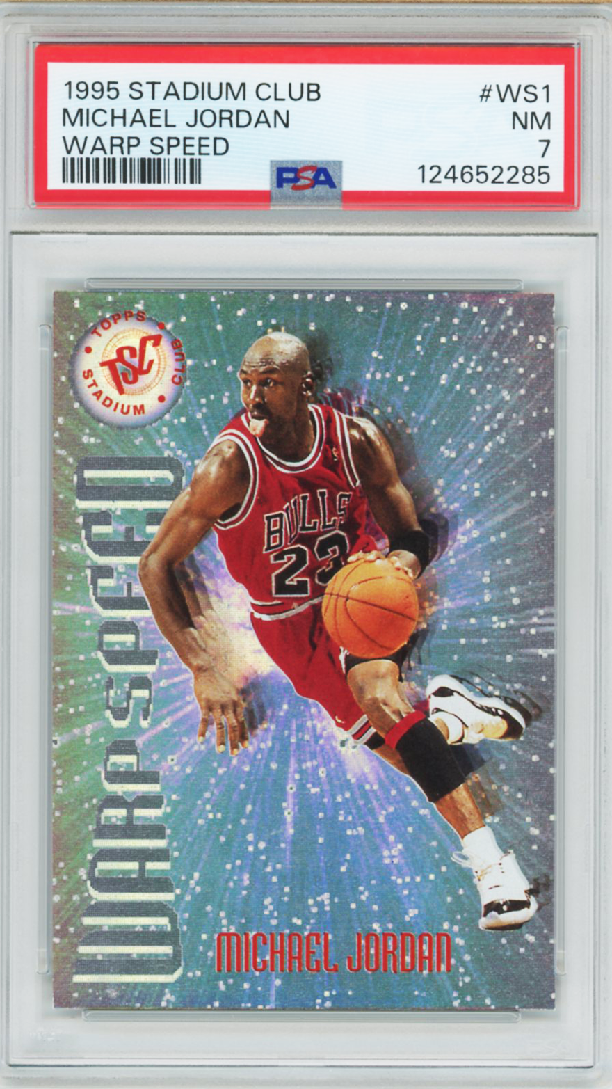 1995 Stadium Club Warp Speed Michael Jordan #WS1 PSA 7