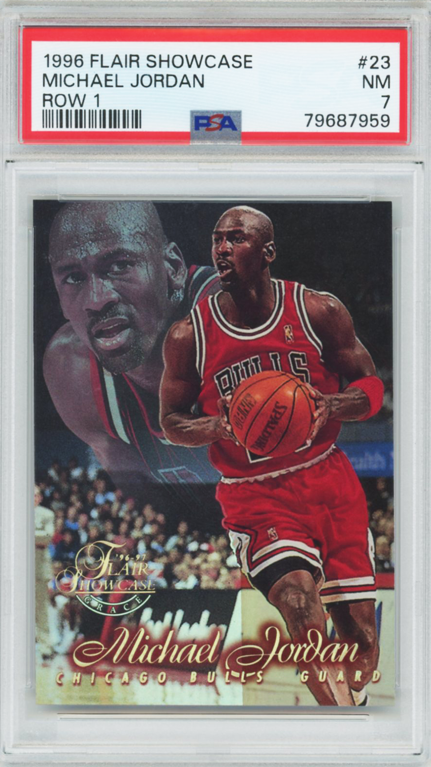 1996 Flair Showcase Row 1 Michael Jordan #23 PSA 7