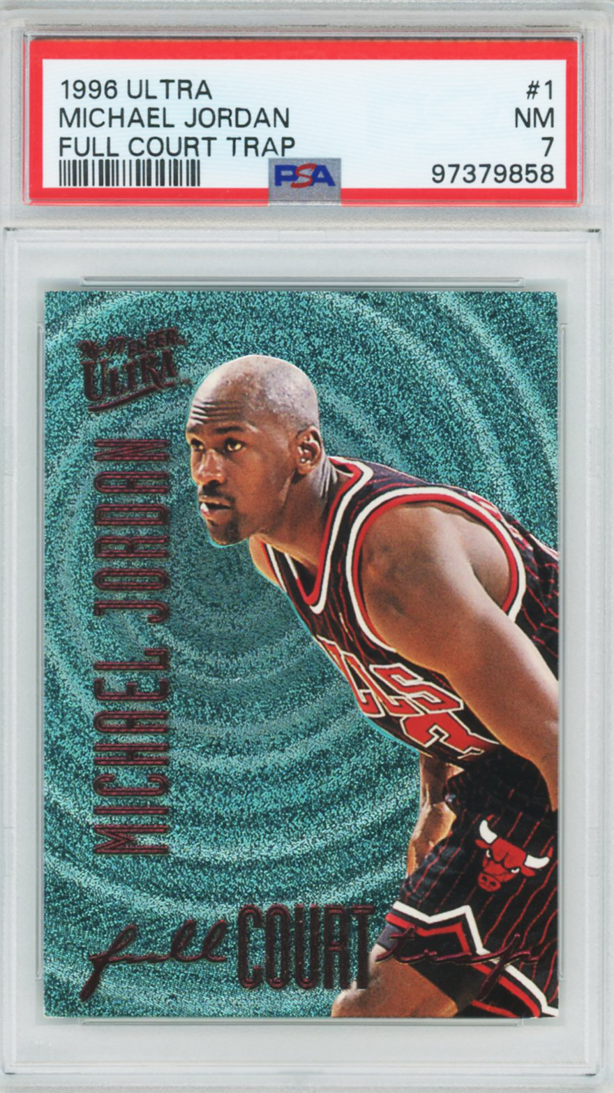 1996 Ultra Full Court Trap Michael Jordan #1 PSA 7