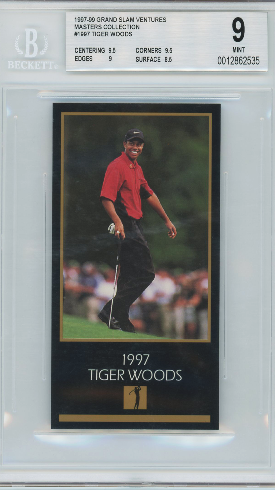 1997 Grand Slam Ventures Master Collection Tiger Woods #1997 BGS 9