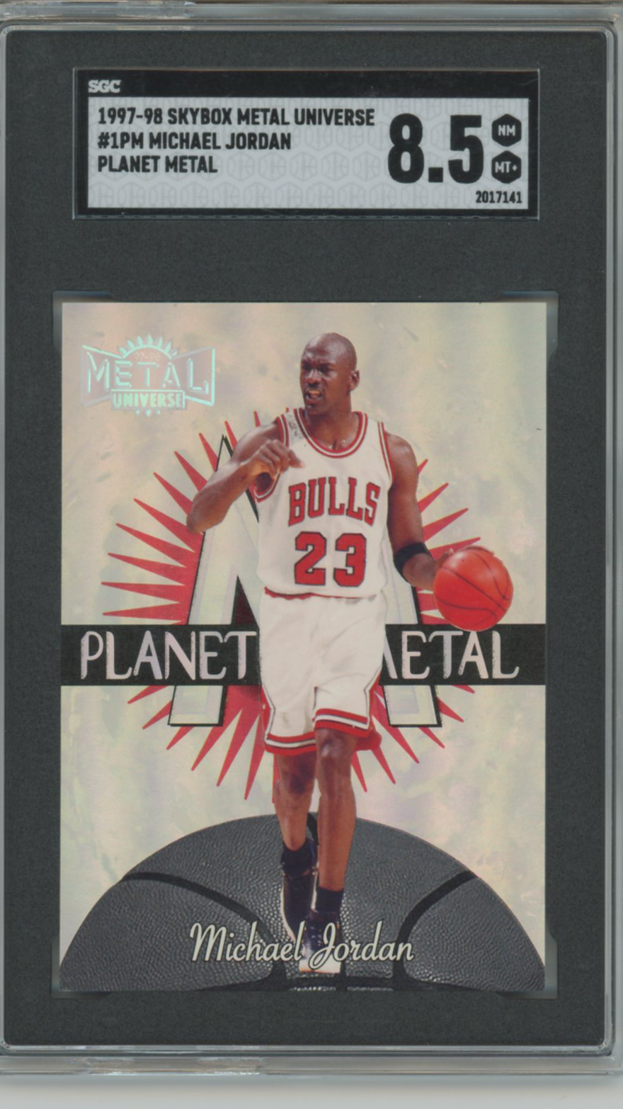 1997 Skybox Metal Universe Michael Jordan #1 SGC 8.5