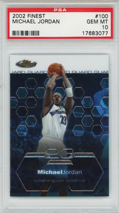 2002 Finest Michael Jordan #100 PSA 10