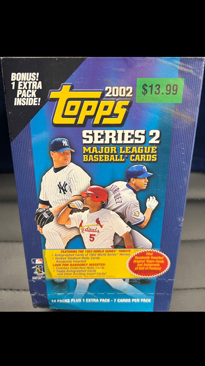 2002 Topps Baseball Series 2 Factory Sealed Box - Retail