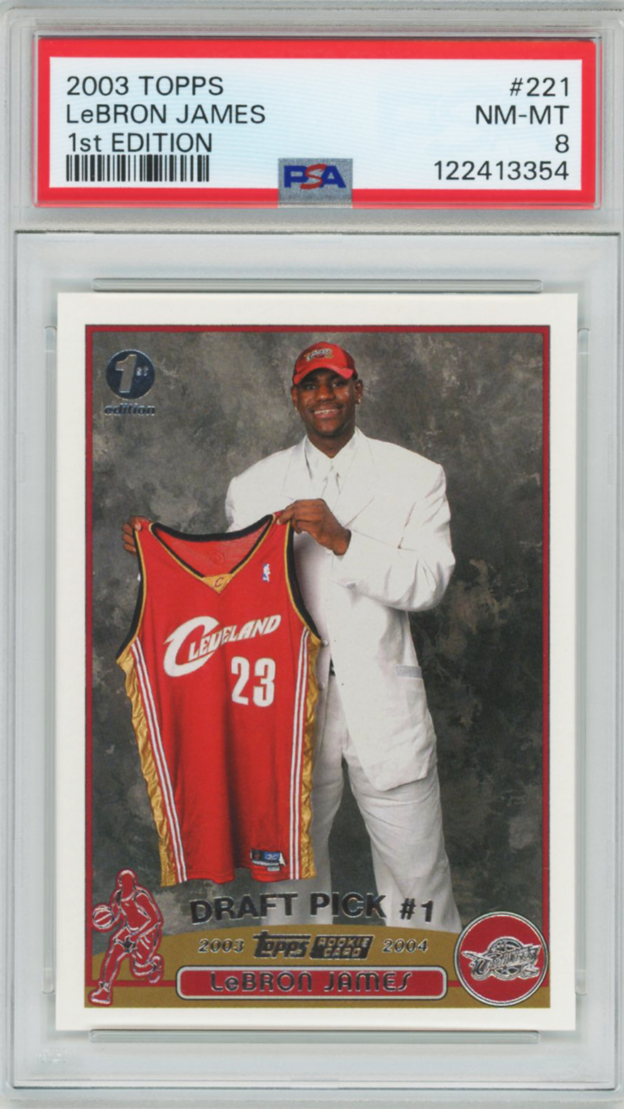 2003 Topps 1st Edition LeBron James #221 PSA 8