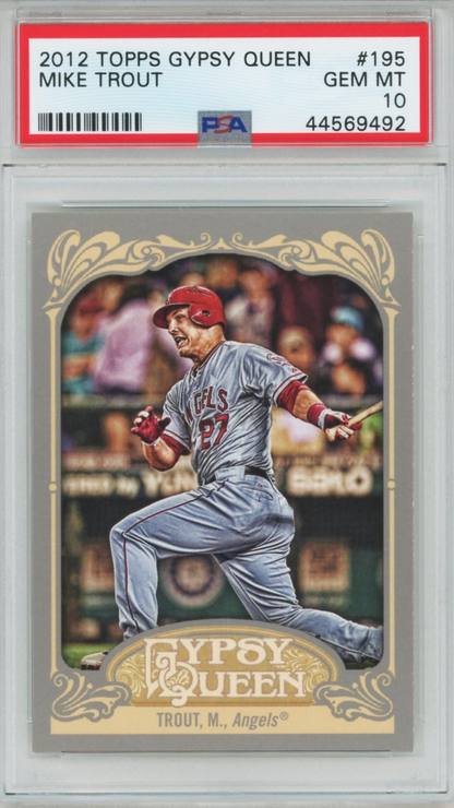 2012 Topps Mike Trout Gypsy Queen #195 PSA 10