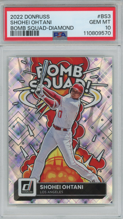 2022 Donruss Shohei Ohtani Bomb Squad-Diamond #BS3 PSA 10