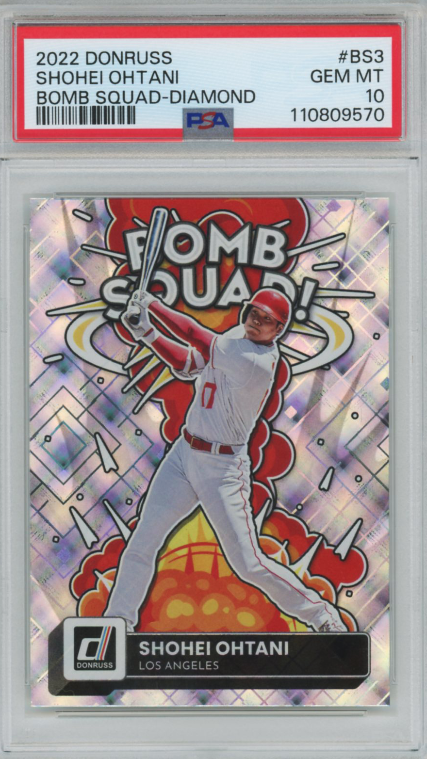 2022 Donruss Shohei Ohtani Bomb Squad-Diamond #BS3 PSA 10