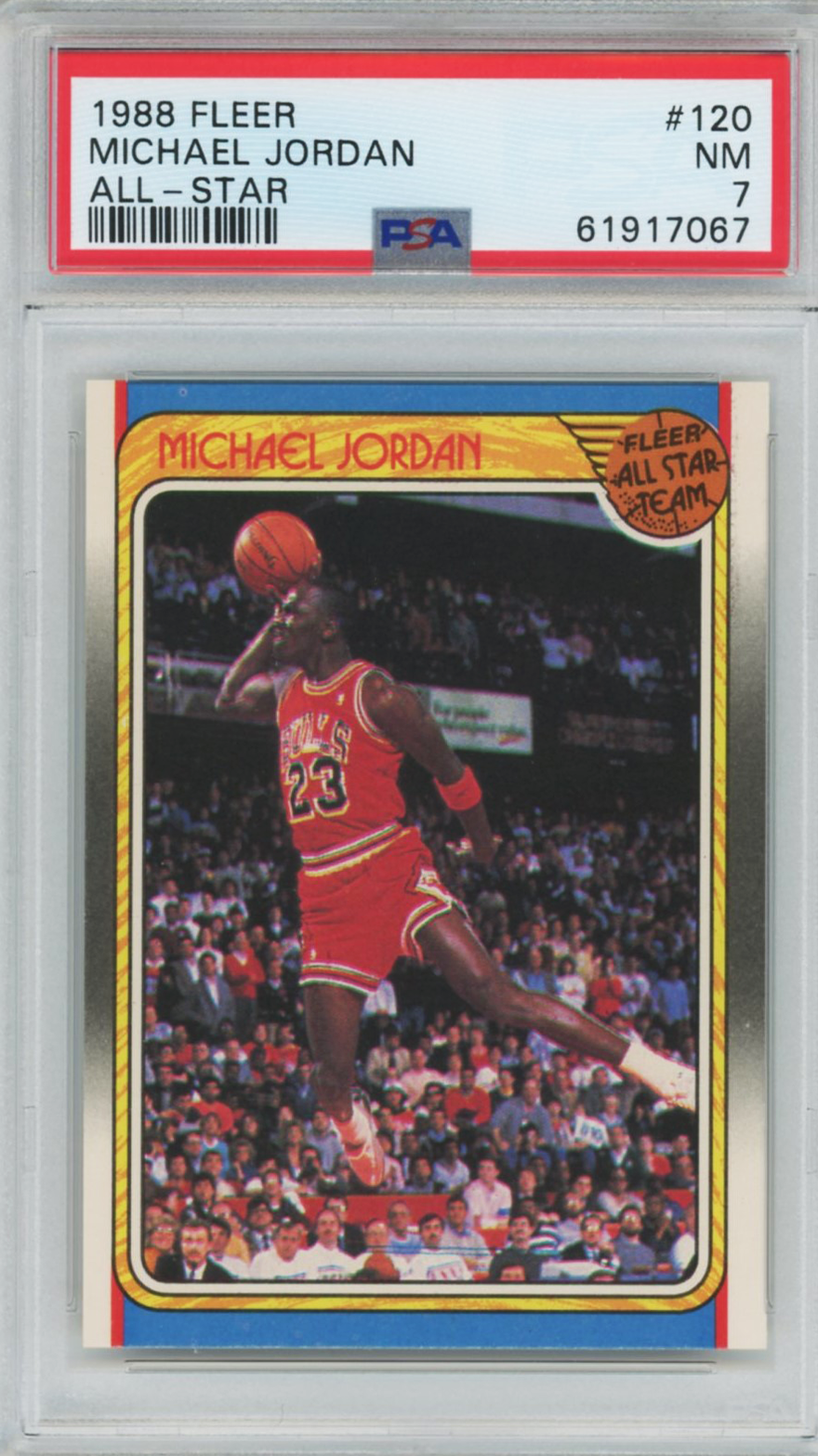 1988 Michael Jordan Fleer All-Star PSA 7