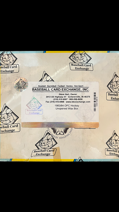 1983 OPC Hockey Wax Box BBCE